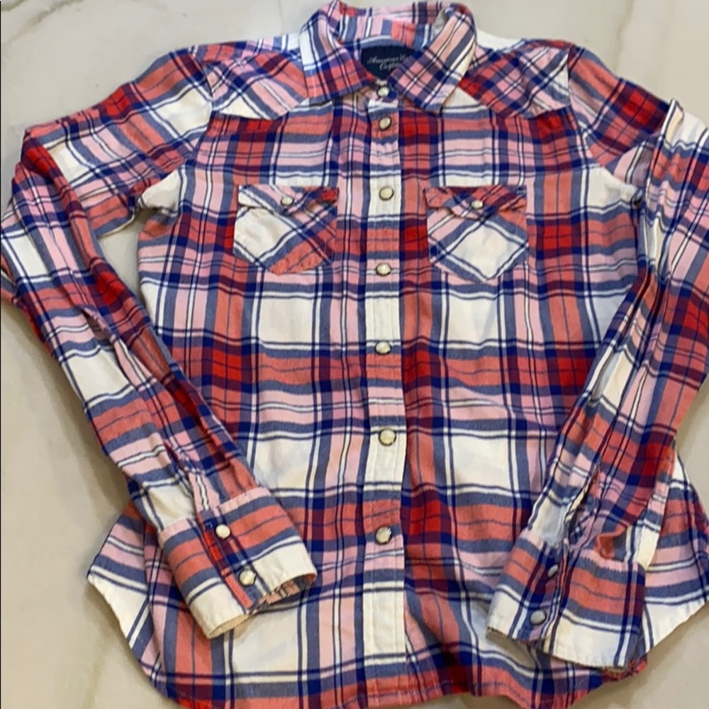 American Eagle Sz XS Plaid Flannel